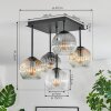 Ripoll Plafonnier, Boule lumineuse Ambre, Clair, Fumé, 5 lumières