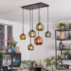 Ripoll Suspension, Boule lumineuse, Suspension Bleu, Or, Vert, Cuivré, 6 lumières