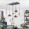 Koyoto Suspension, Boule lumineuse, Suspension Ambre, Clair, Fumé, 6 lumières