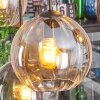 Koyoto Suspension, Boule lumineuse, Suspension Ambre, Clair, Fumé, 6 lumières
