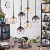 Koyoto Suspension, Boule lumineuse, Suspension Ambre, Clair, Fumé, 6 lumières