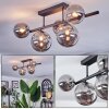Chehalis Plafonnier, Boule lumineuse Fumé, 5 lumières