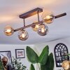 Chehalis Plafonnier, Boule lumineuse Ambre, Fumé, 5 lumières