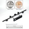Chehalis Plafonnier, Boule lumineuse Ambre, Fumé, 5 lumières
