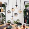Gastor Suspension, Boule lumineuse, Suspension Ambre, Clair, Fumé, 6 lumières