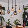 Gastor Suspension, Boule lumineuse, Suspension Ambre, Clair, Fumé, 6 lumières