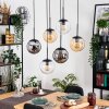 Gastor Suspension, Boule lumineuse, Suspension Ambre, Clair, Fumé, 6 lumières