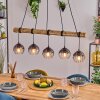 Koyoto Suspension, Boule lumineuse, Suspension Écru, Noir, 5 lumières