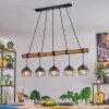 Koyoto Suspension, Boule lumineuse, Suspension Écru, Noir, 5 lumières