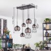 Koyoto Suspension, Boule lumineuse, Suspension Fumé, 6 lumières