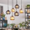 Koyoto Suspension, Boule lumineuse, Suspension Ambre, Fumé, 6 lumières