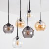 Koyoto Suspension, Boule lumineuse, Suspension Ambre, Clair, Fumé, 6 lumières