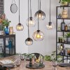 Koyoto Suspension, Boule lumineuse, Suspension Ambre, Clair, Fumé, 6 lumières