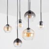 Koyoto Suspension, Boule lumineuse, Suspension Ambre, Clair, Fumé, 6 lumières