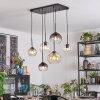 Koyoto Suspension, Boule lumineuse, Suspension Ambre, Clair, Fumé, 6 lumières