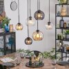 Koyoto Suspension, Boule lumineuse, Suspension Ambre, Clair, Fumé, 6 lumières