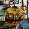 Koyoto Suspension, Boule lumineuse, Suspension Bleu, Or, Vert, Cuivré, 6 lumières