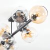 Koyoto Plafonnier, Boule lumineuse Ambre, Clair, Fumé, 8 lumières
