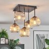 Ripoll Plafonnier, Boule lumineuse Ambre, Clair, Fumé, 5 lumières