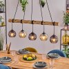 Koyoto Suspension, Boule lumineuse, Suspension Écru, Noir, 5 lumières