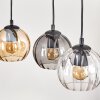 Koyoto Suspension, Boule lumineuse, Suspension Écru, Noir, 5 lumières