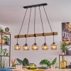 Koyoto Suspension, Boule lumineuse, Suspension Écru, Noir, 5 lumières