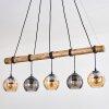 Koyoto Suspension, Boule lumineuse, Suspension Écru, Noir, 5 lumières