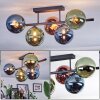 Chehalis Plafonnier, Boule lumineuse Bleu, Vert, Cuivré, 5 lumières