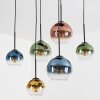 Koyoto Suspension, Boule lumineuse, Suspension Bleu, Or, Vert, Clair, Cuivré, 6 lumières