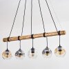 Ripoll Suspension, Boule lumineuse, Suspension Écru, Noir, 5 lumières