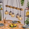 Ripoll Suspension, Boule lumineuse, Suspension Écru, Noir, 5 lumières