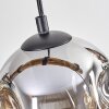 Ripoll Suspension, Boule lumineuse, Suspension Écru, Noir, 5 lumières