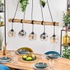 Ripoll Suspension, Boule lumineuse, Suspension Écru, Noir, 5 lumières