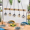 Ripoll Suspension, Boule lumineuse, Suspension Écru, Noir, 5 lumières