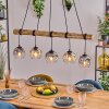 Ripoll Suspension, Boule lumineuse, Suspension Écru, Noir, 5 lumières