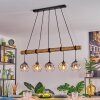 Ripoll Suspension, Boule lumineuse, Suspension Écru, Noir, 5 lumières