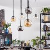 Ripoll Suspension, Boule lumineuse, Suspension Ambre, Clair, Fumé, 6 lumières