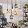 Ripoll Suspension, Boule lumineuse, Suspension Ambre, Clair, Fumé, 6 lumières