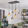 Ripoll Suspension, Boule lumineuse, Suspension Ambre, Clair, Fumé, 6 lumières