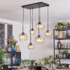 Koyoto Suspension, Boule lumineuse, Suspension Ambre, Clair, 6 lumières