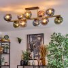 Gastor Plafonnier, Boule lumineuse Or, Noir, 10 lumières