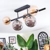 Chehalis Plafonnier, Boule lumineuse Noir, 5 lumières