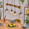 Koyoto Suspension, Boule lumineuse, Suspension Écru, Noir, 4 lumières