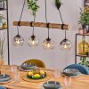 Koyoto Suspension, Boule lumineuse, Suspension Écru, Noir, 4 lumières