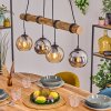 Koyoto Suspension, Boule lumineuse, Suspension Écru, Noir, 4 lumières