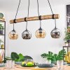 Koyoto Suspension, Boule lumineuse, Suspension Écru, Noir, 4 lumières