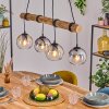 Koyoto Suspension, Boule lumineuse, Suspension Écru, Noir, 4 lumières