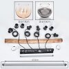 Koyoto Suspension, Boule lumineuse, Suspension Écru, Noir, 4 lumières