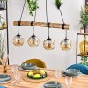 Ripoll Suspension, Boule lumineuse, Suspension Écru, Noir, 4 lumières