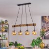 Ripoll Suspension, Boule lumineuse, Suspension Écru, Noir, 4 lumières